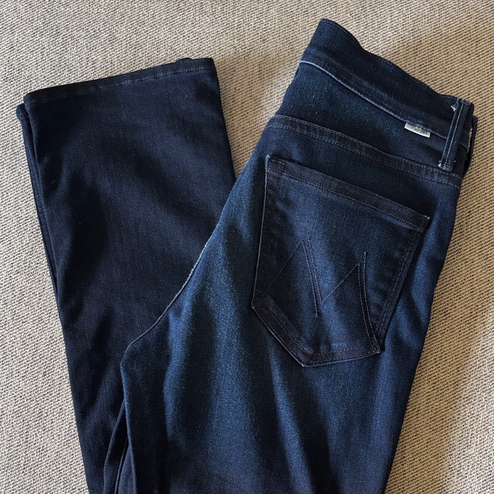 MOTHER Mid Rise Dazzler Ankle Jeans Dark size 27